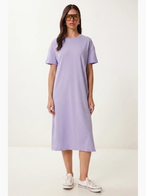 Robe t-shirt midi en coton à col rond istanbul - Kiabi Robe t-shirt midi en coton à col rond istanbul - Kiabi