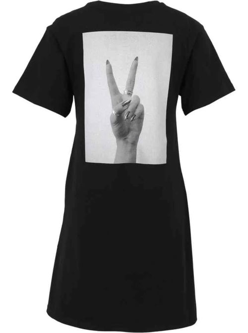 Robe t-shirt motif/style mains peace - miss tee - Kiabi