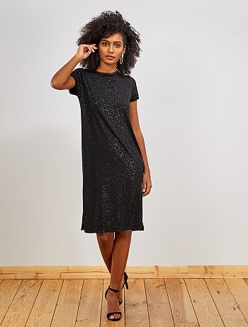 Robe t-shirt pailleté