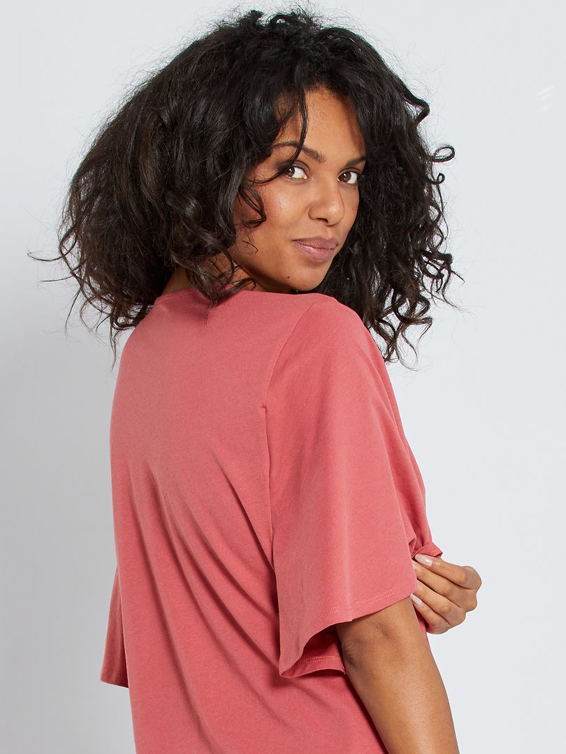 Robe Tshirt rouge grenat Kiabi 8.00€