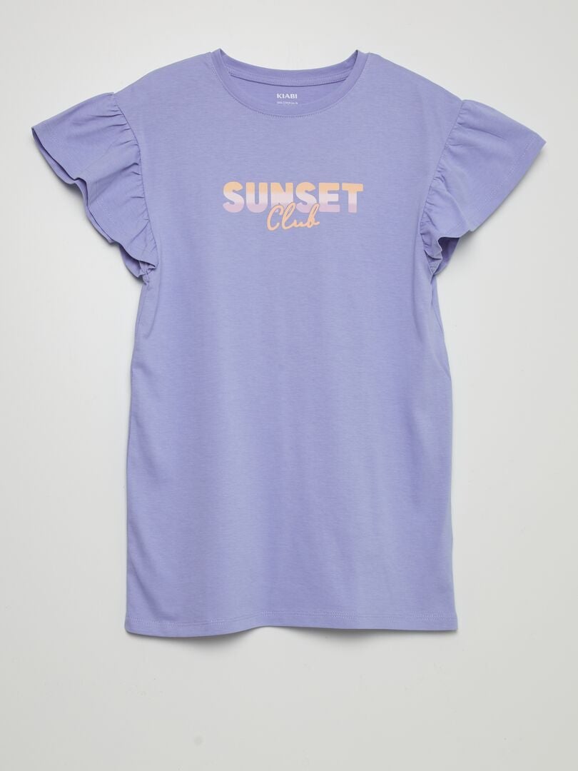Robe t-shirt 'sunset club' Bleu - Kiabi