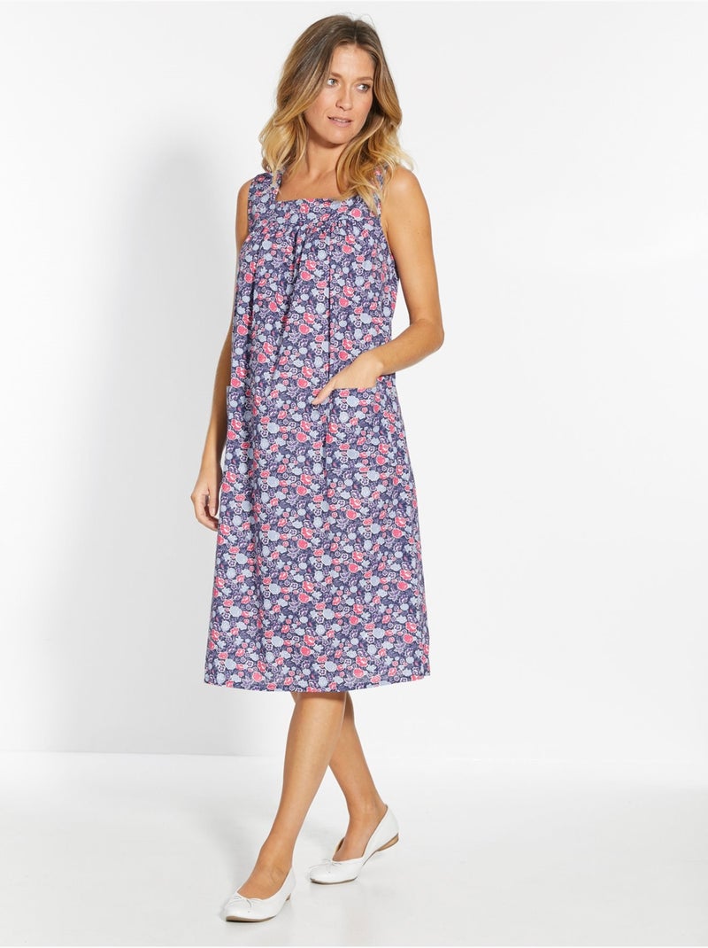 Robe-tablier forme housse - DAXON Bleu Rose - Kiabi