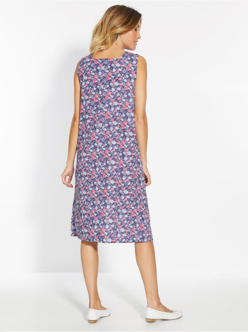Robe-tablier forme housse - DAXON Bleu Rose - Kiabi