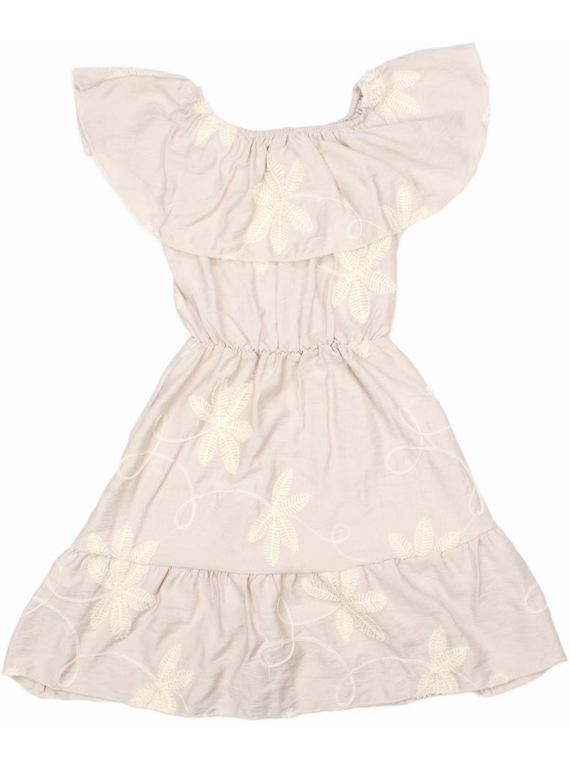 Robe taille ?lastique - Kids Star Cr?me - Kiabi