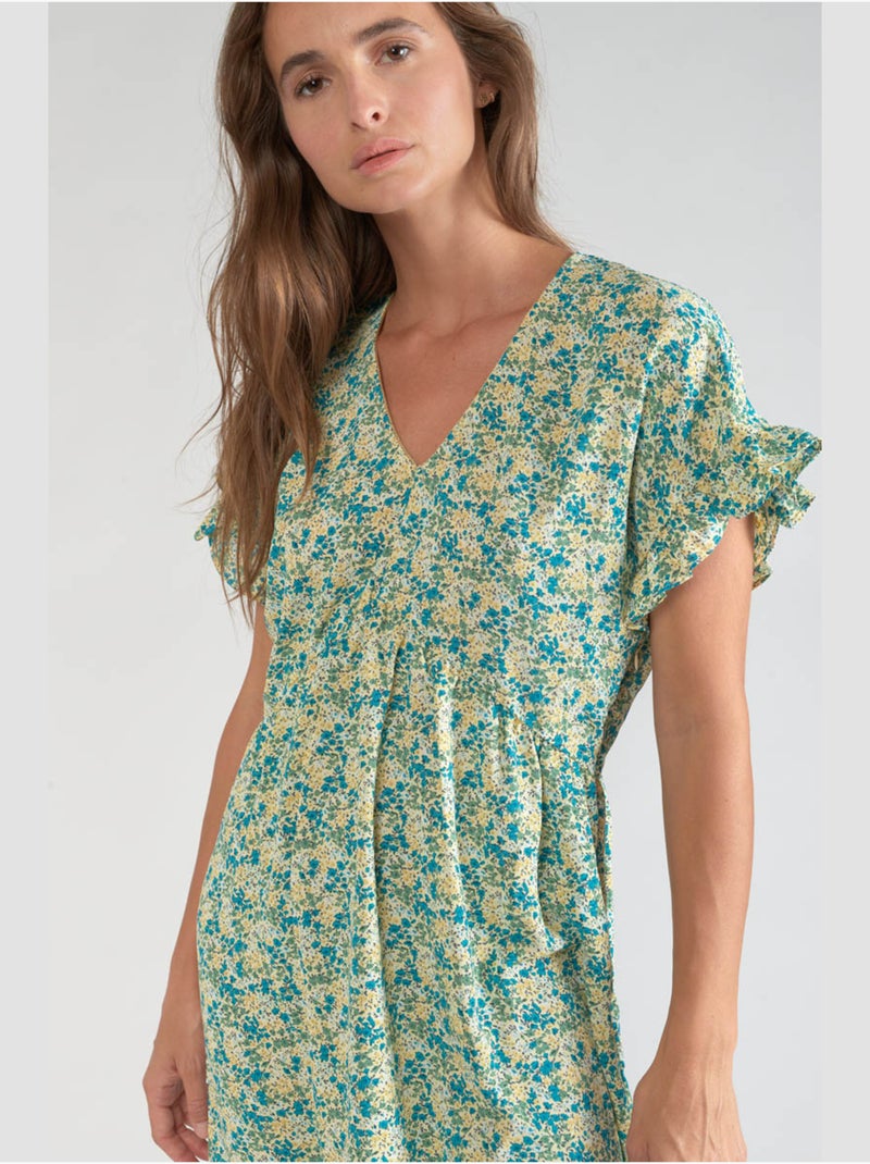 Robe TATE droite 'Le Temps Des Cerises' Bleu - Kiabi