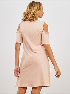 Robe tee-shirt épaules dénudées - Kiabi