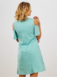 Robe tee-shirt épaules dénudées - Kiabi