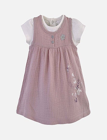 ROBE + TEE SHIRT ROSE