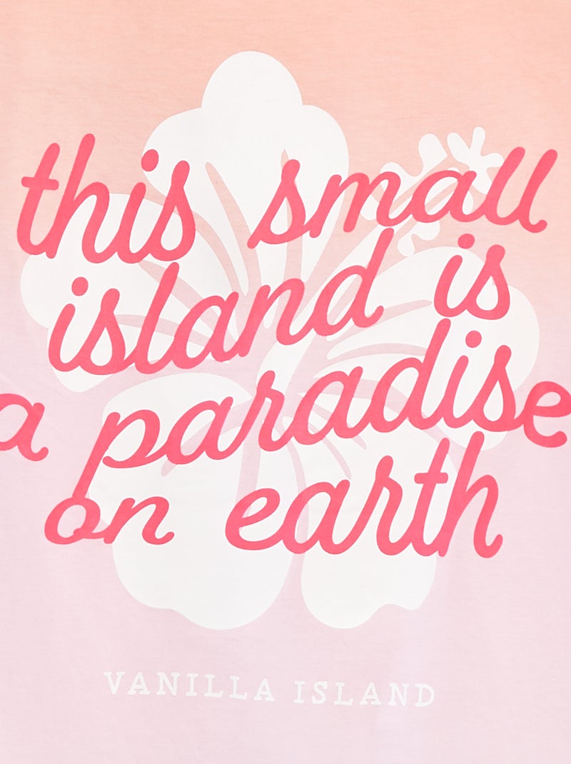 Robe tee-shirt tie and dye avec manches volantées Orange - Kiabi