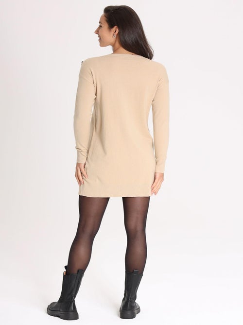 Robe TINA Camel Robe rond - Kiabi