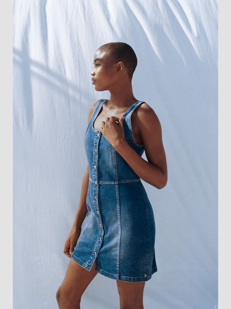 Robe TIRANA droite en jeans 'Le Temps Des Cerises' Bleu - Kiabi