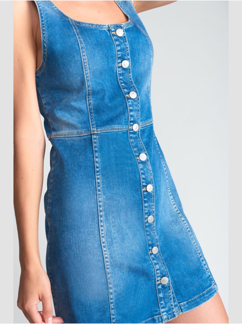 Robe TIRANA droite en jeans 'Le Temps Des Cerises' Bleu - Kiabi