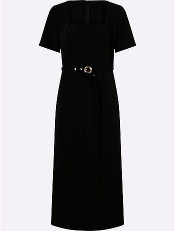 Robe tissée avec ceinture à boucle décorative - taille standard - helline