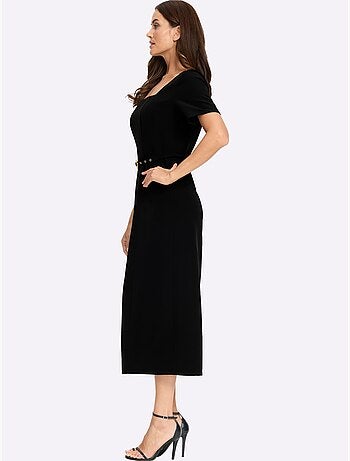 Robe tissée avec ceinture à boucle décorative - taille standard - helline