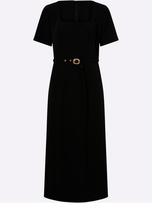 Robe tissée avec ceinture à boucle décorative - taille standard - helline - Kiabi Robe tissée avec ceinture à boucle décorative - taille standard - helline - Kiabi