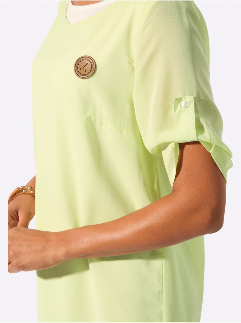Robe Tissée Coupe Affinante - Taille Standard - Witt Pistache - Kiabi