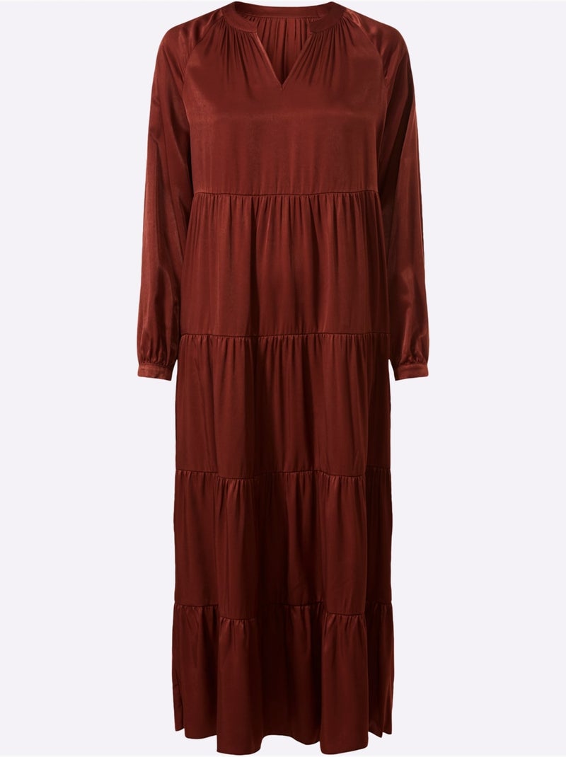 Robe Tissée Qualité Tissée - Taille Standard - Helline Marron - Kiabi