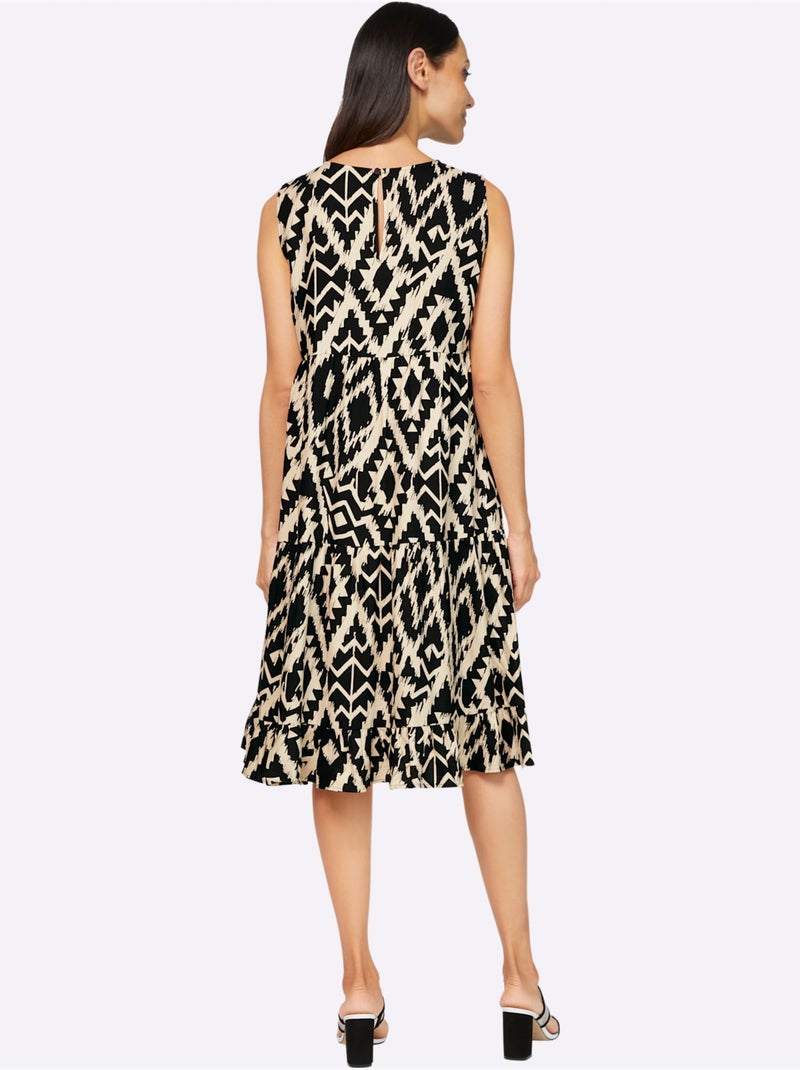 Robe tissée qualité tissée - taille standard - helline Noir Blanc - Kiabi