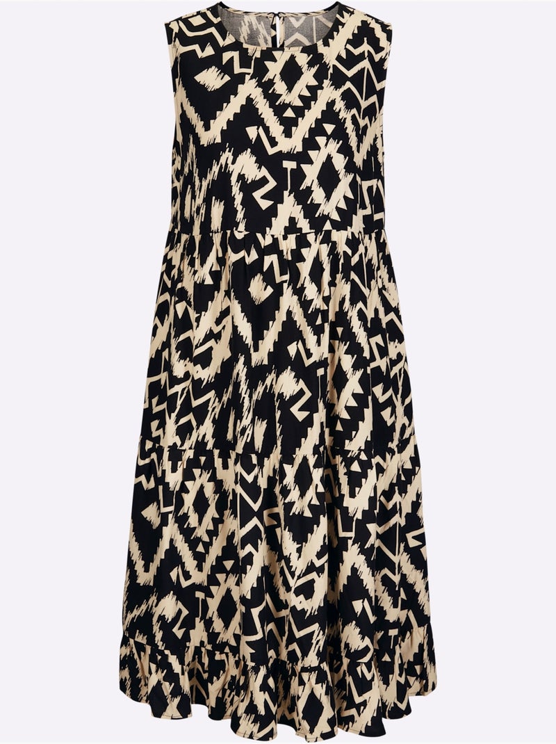 Robe tissée qualité tissée - taille standard - helline Noir Blanc - Kiabi