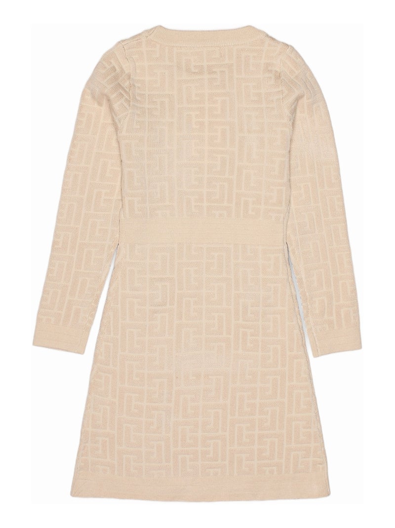 Robe tissu à motif - Kids Star Crème - Kiabi