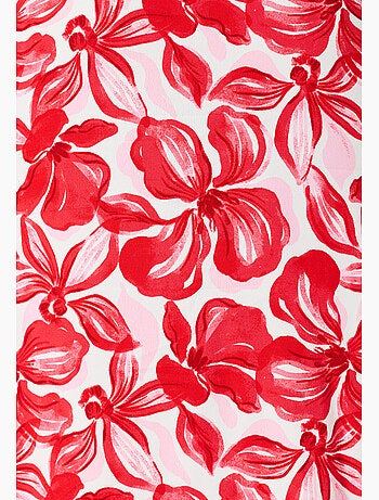 Robe tissu crêpe manches papillon - Damart