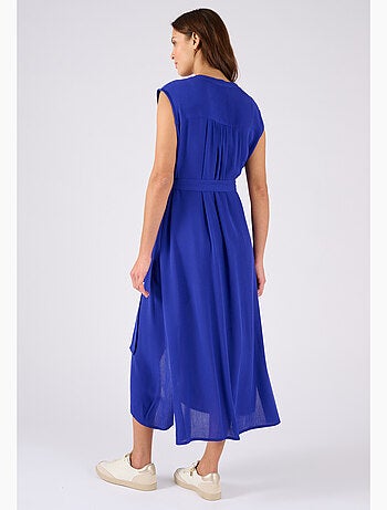 Robe tissu créponné pure viscose - Damart