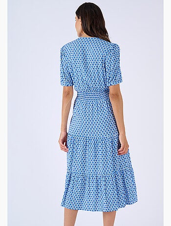 Robe tissu fluide à smocks - Damart