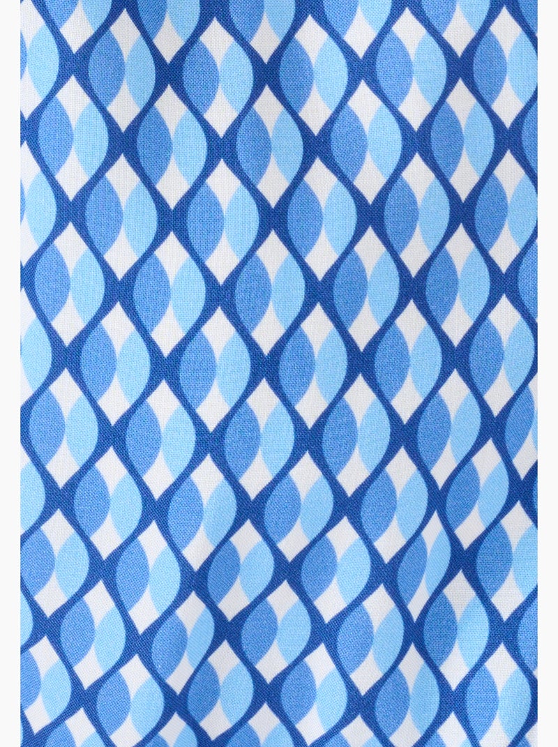Robe tissu fluide à smocks - Damart Bleu - Kiabi