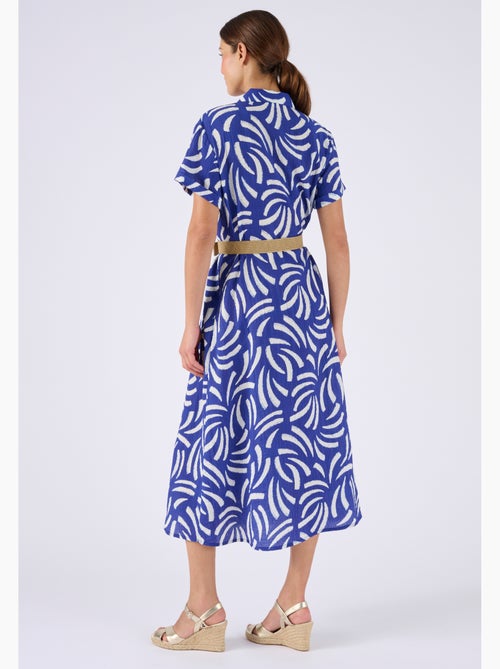 Robe tissu gaufré + ceinture - Damart - Kiabi