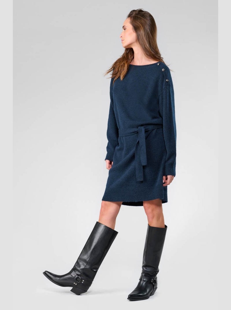 Robe TORTANQ droite 'Le Temps Des Cerises' Bleu - Kiabi