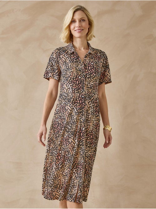 Robe toute boutonnée en maille - DAXON - Kiabi