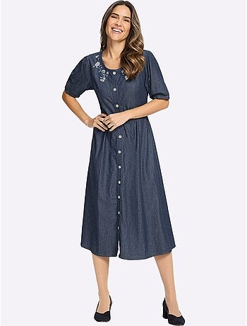 Robe traditionnelle qualité jean estivale - taille standard - moda vilona