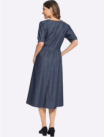 Robe traditionnelle qualité jean estivale - taille standard - moda vilona