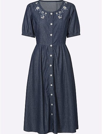 Robe traditionnelle qualité jean estivale - taille standard - moda vilona