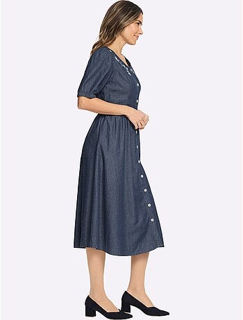 Robe traditionnelle qualité jean estivale - taille standard - moda vilona