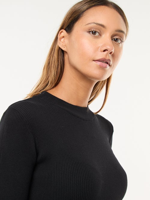 Robe tube côtelée longue - Kiabi