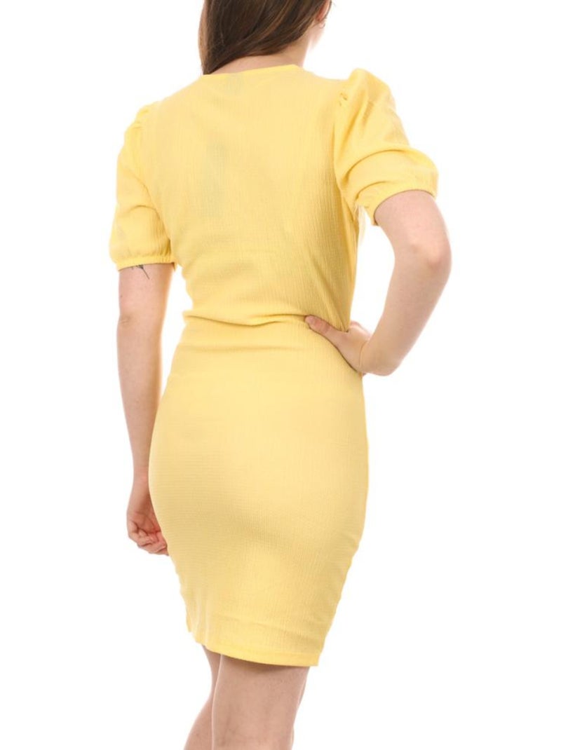 Robe Tulipe Femme Vero Moda Elisa Jaune - Kiabi