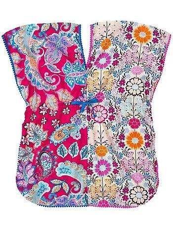 Robe/ Tunique de Plage Imprimé Fleurs Hawaï BALI - La Faute à Voltaire