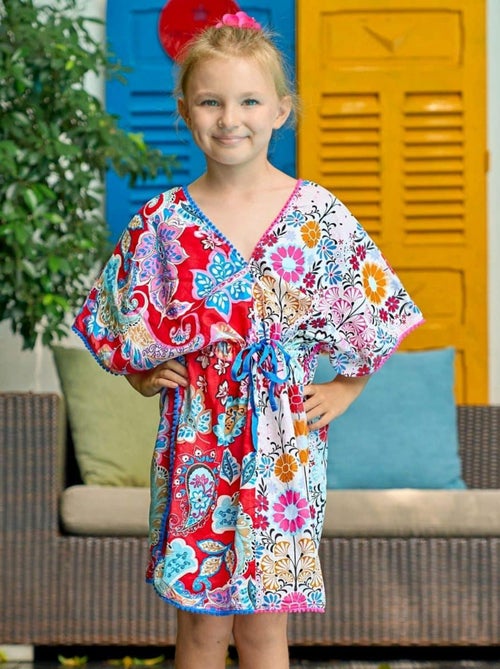 Robe/ Tunique de Plage   Imprimé Fleurs Hawaï   BALI - La Faute à Voltaire - Kiabi