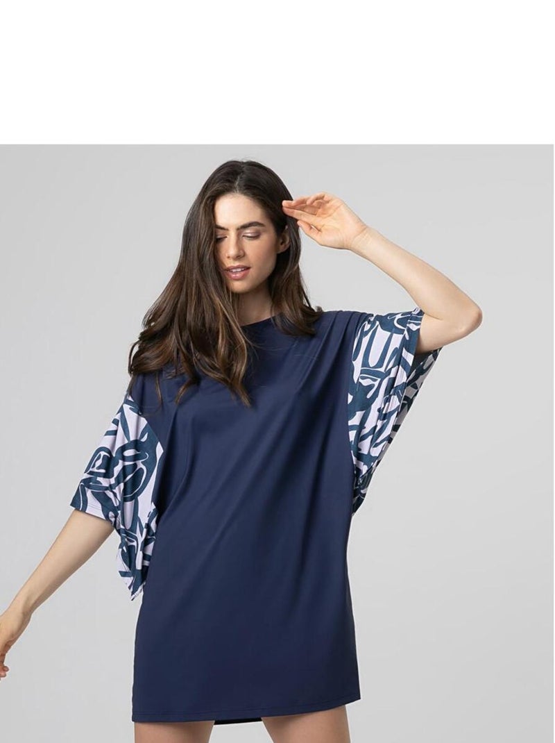 Robe / Tunique Deixa o Sol Entrar UPF 50+ UV Line - Bleu marine - Kiabi ...