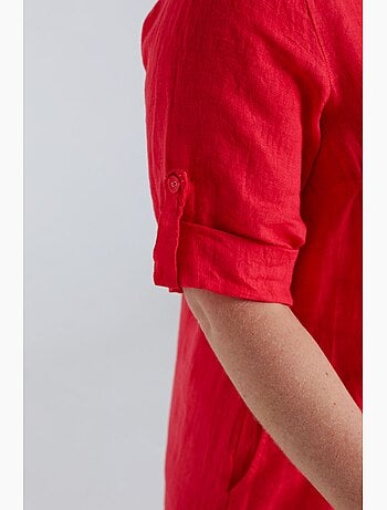 Robe tunique en lin unie PAPRIKA
