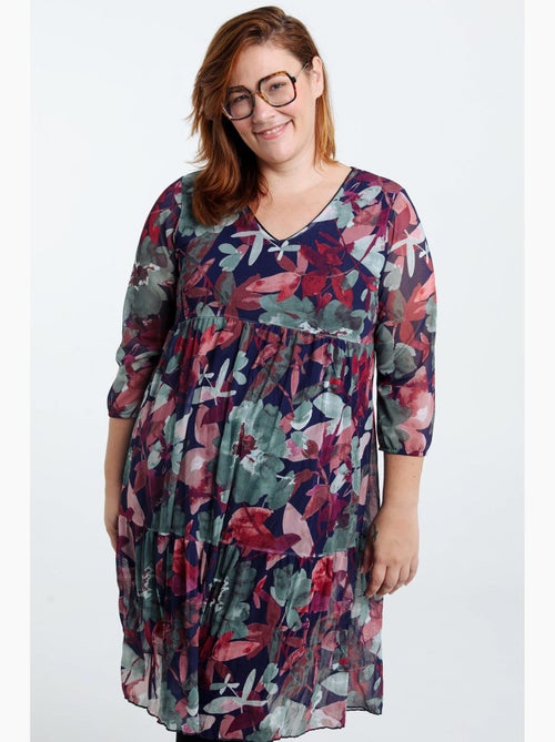 Robe tunique en résille froissée PAPRIKA - Kiabi