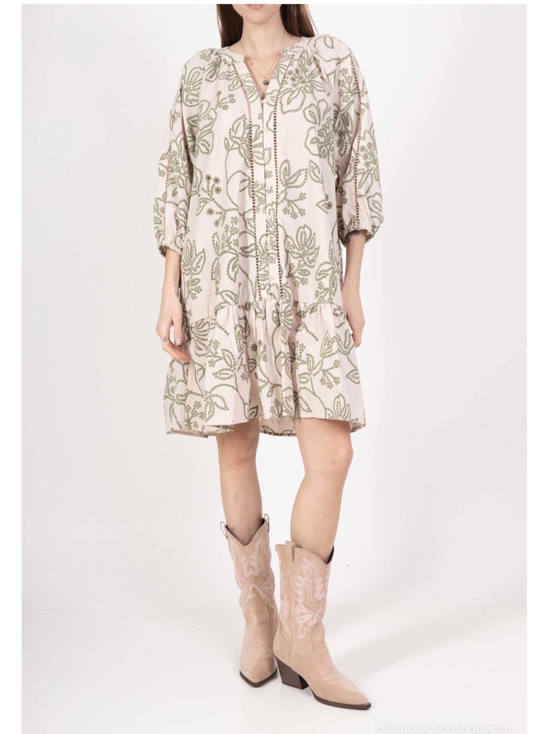 Robe Tunique Kebello Beige - Kiabi
