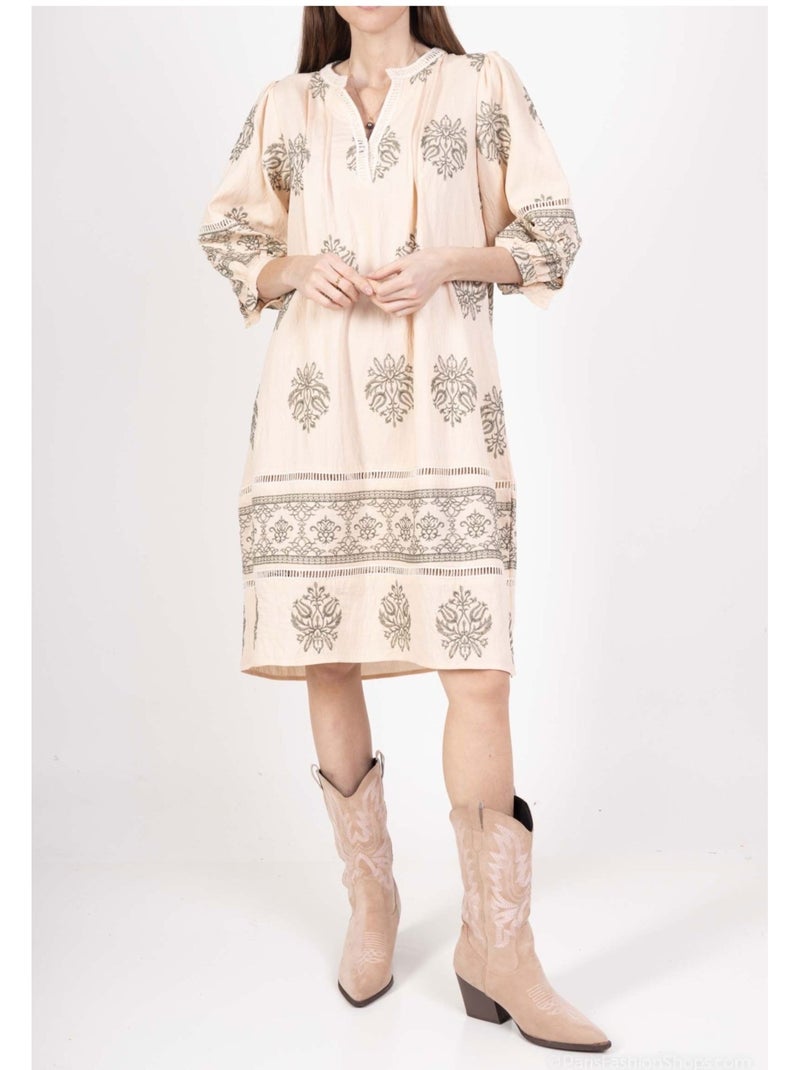 Robe Tunique Kebello Beige - Kiabi
