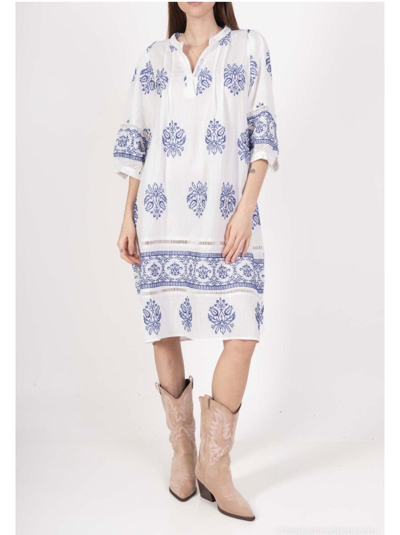 Robe Tunique Kebello Blanc - Kiabi