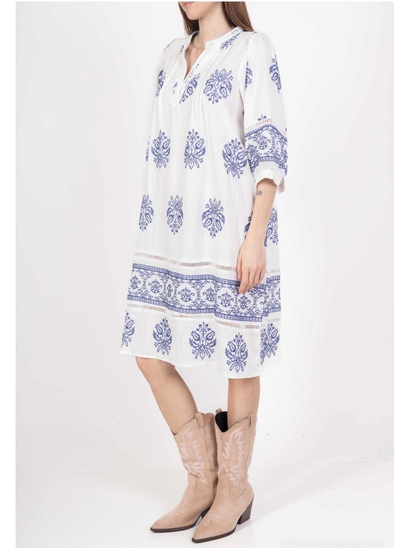 Robe Tunique Kebello Blanc - Kiabi