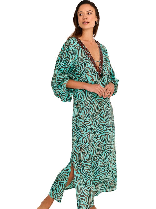Robe tunique longue de plage manches mi-longues UTOPIA - Kiabi