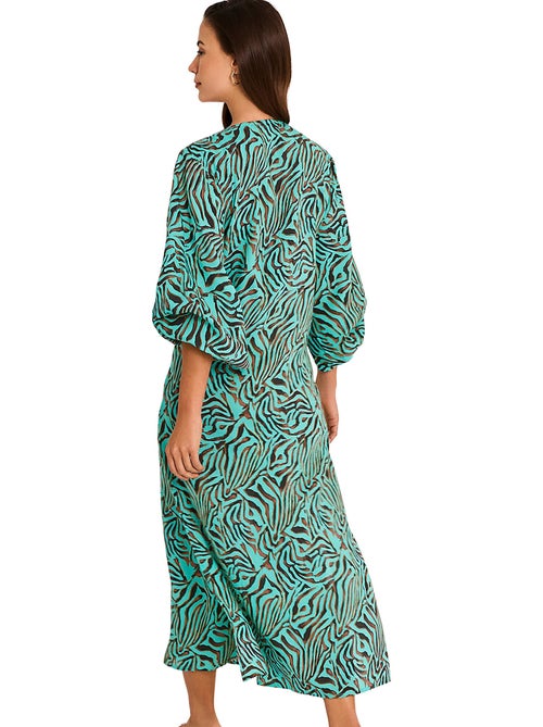 Robe tunique longue de plage manches mi-longues UTOPIA - Kiabi
