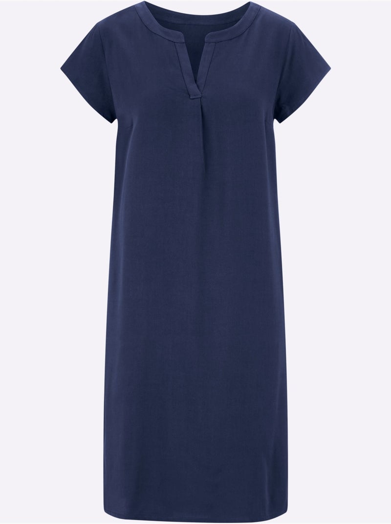 Robe Tunique Qualité Tissée - Taille Courte - Witt Bleu marine - Kiabi