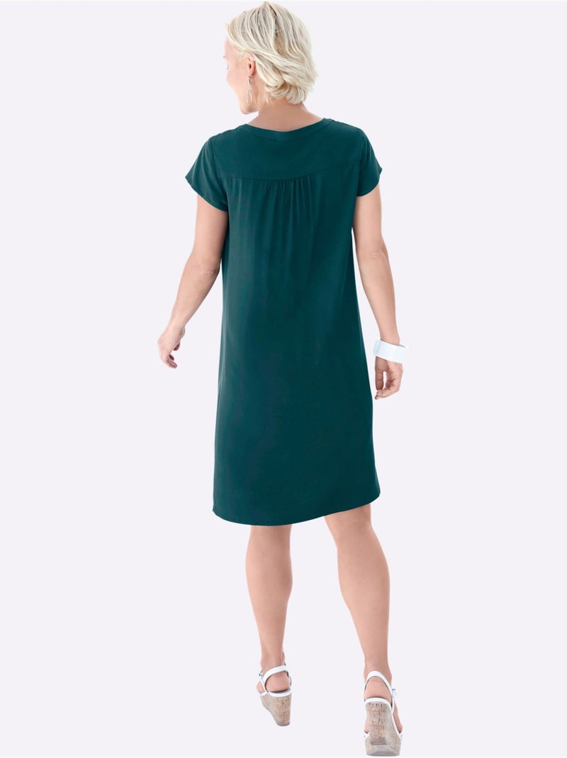 Robe Tunique Qualité Tissée - Taille Courte - Witt Vert foncé - Kiabi